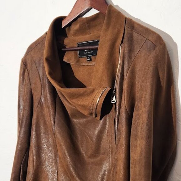 BNCI by Blanc Noir Women's Faux Leather Full Zip Jacket in size Large - Picture 2 of 4